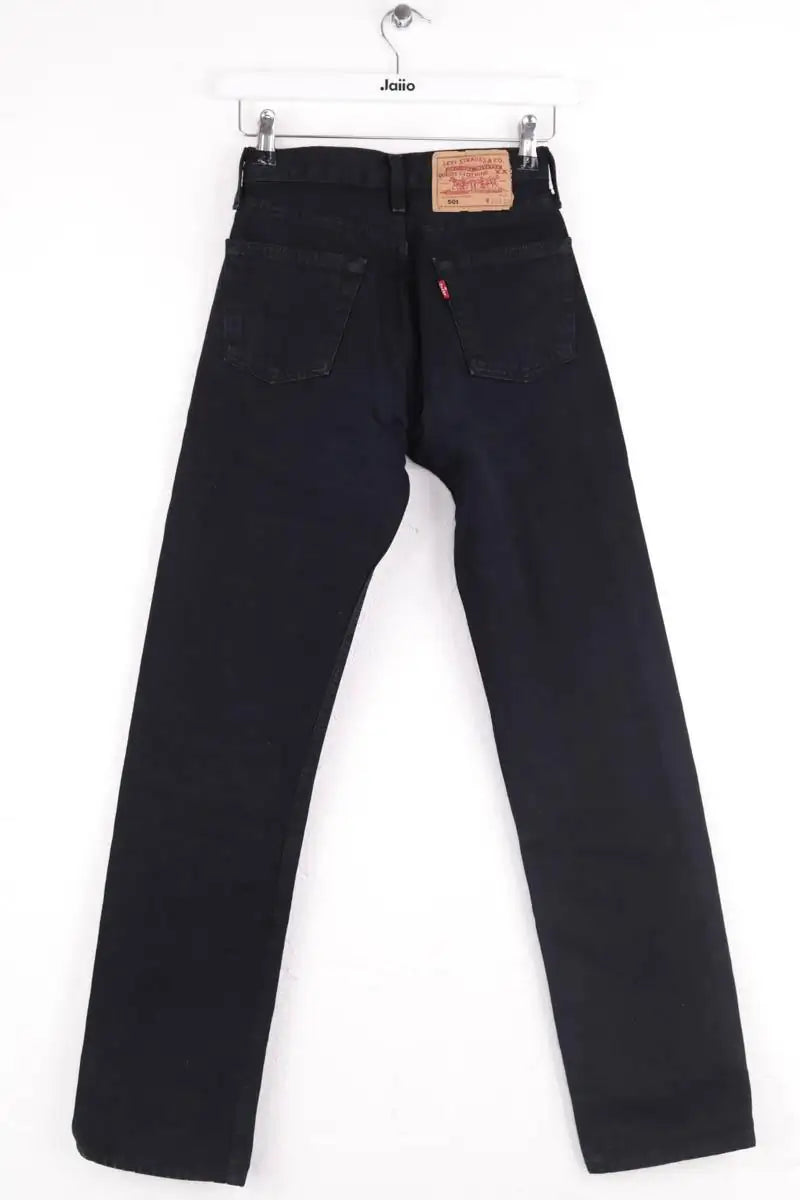 Jean droit W25 L32 Levi's 501 Noir en Coton