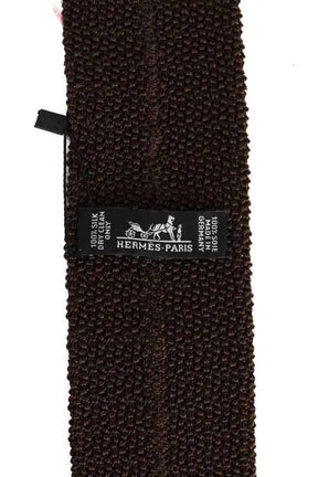 Cravate Hermès Marron en Soie
