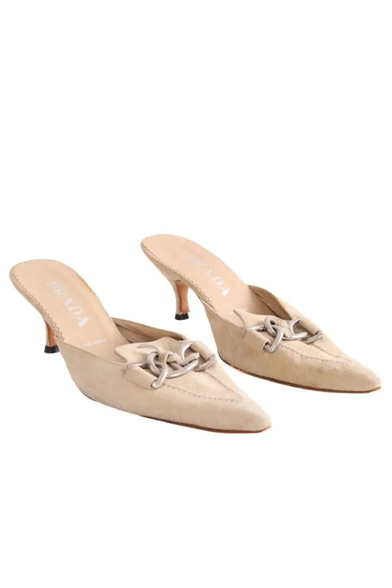 Talons Prada Beige en Daim