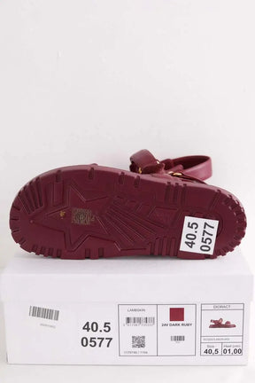 Sandales Dior DiorAct Bordeaux en Cuir