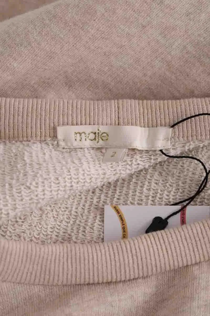 Sweatshirt Maje Beige en Coton