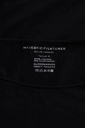 Top Majestic Filatures Noir en Viscose