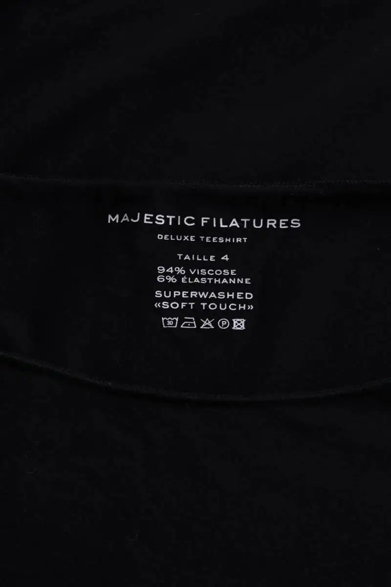 Top Majestic Filatures Noir en Viscose