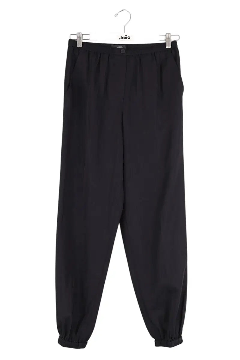 Pantalon Carot Joseph Noir en Soie, taille XS - Seconde Main