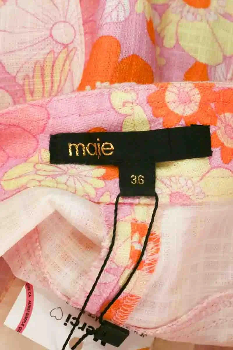 Mini short Maje Rose en Coton