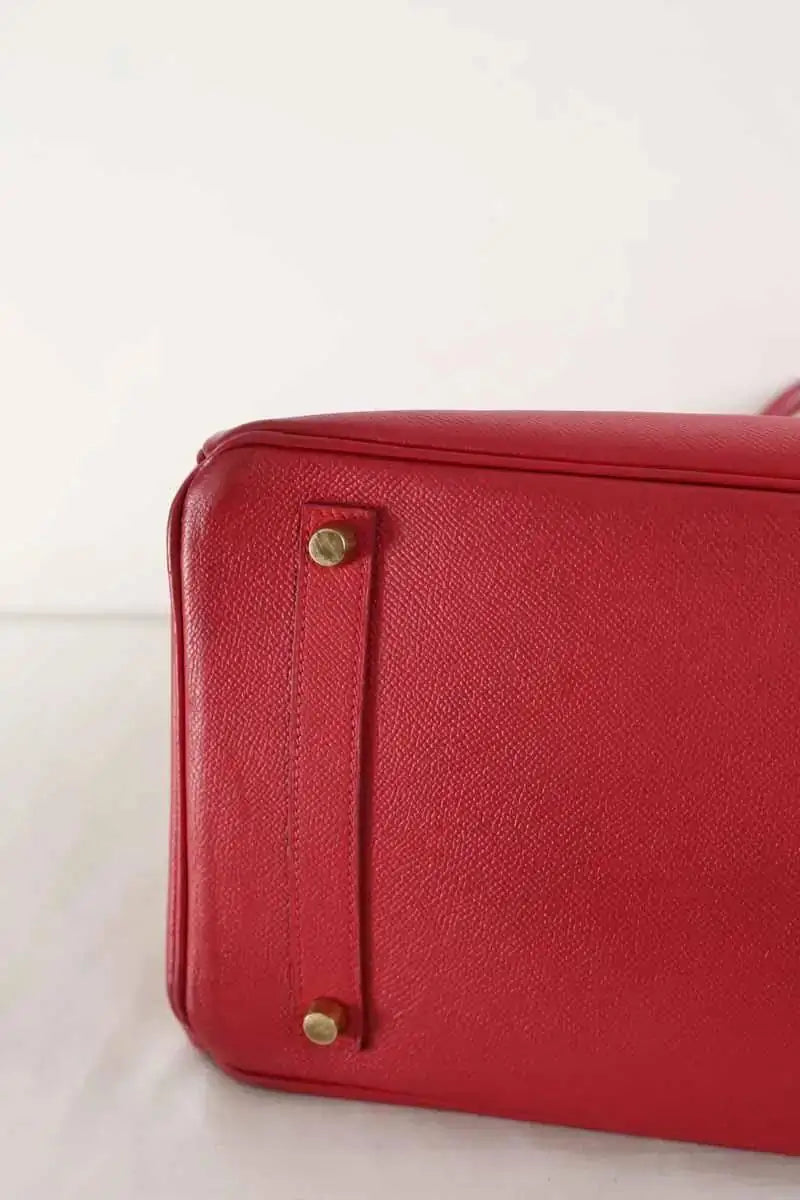 Sac à main Hermès Rouge en Cuir