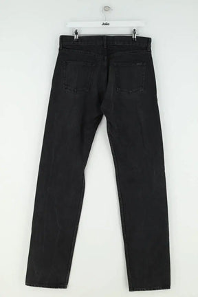 Jean droit Saint Laurent Noir en Coton