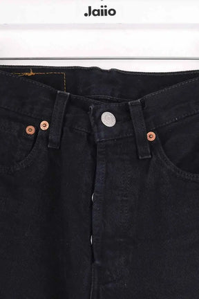 Jean droit W25 L32 Levi's 501 Noir en Coton