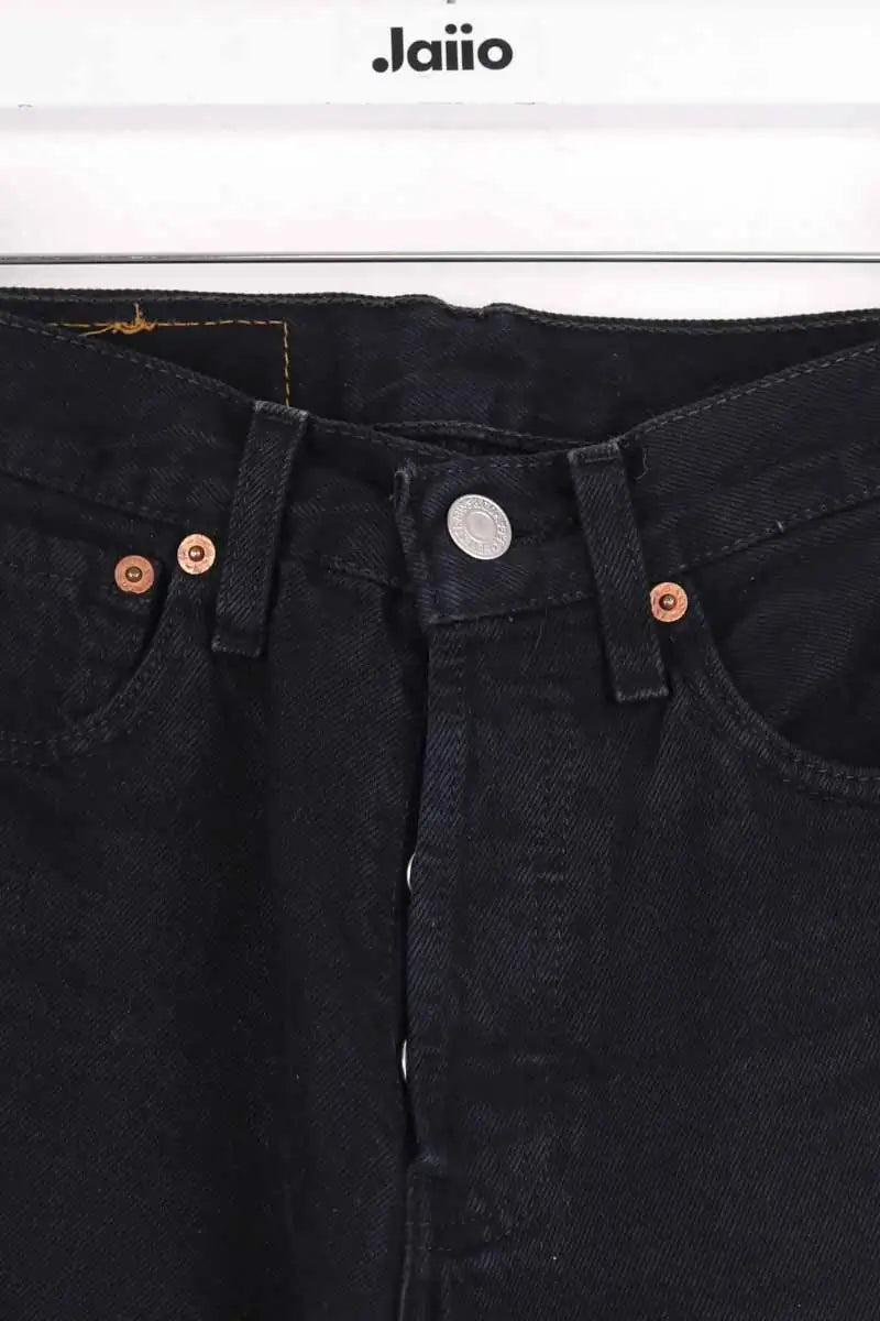 Jean droit W25 L32 Levi's 501 Noir en Coton