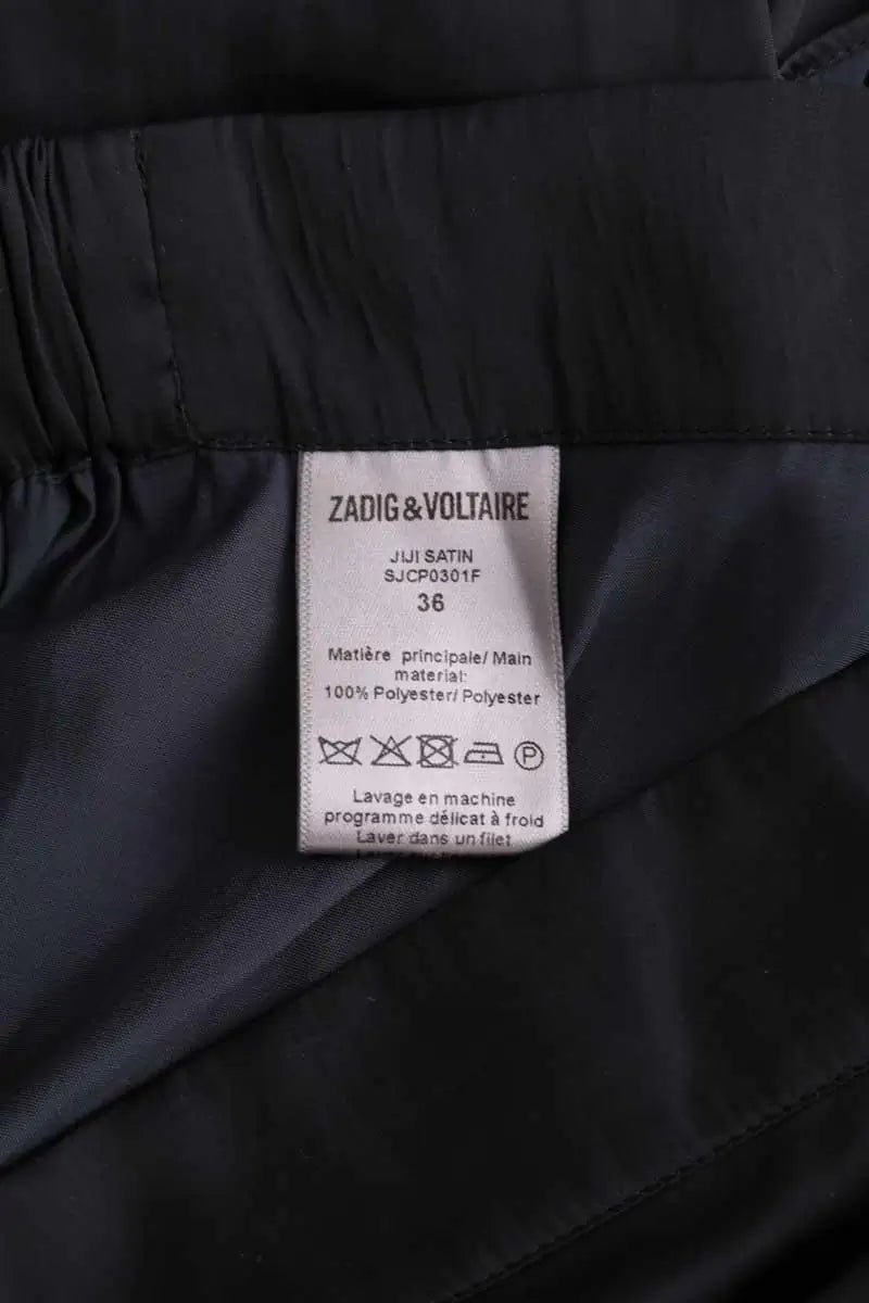 Jupe Zadig & Voltaire Jiji satin Noir en Synthétique