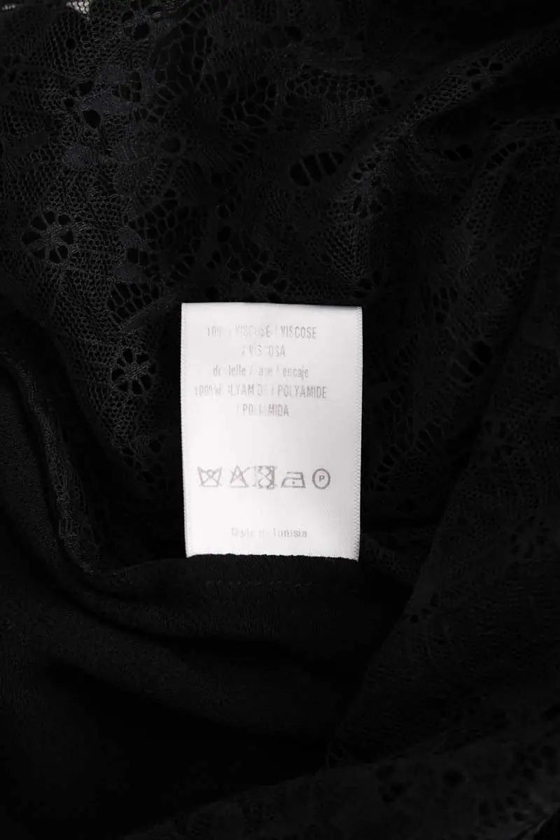 Blouse Sandro Noir en Viscose