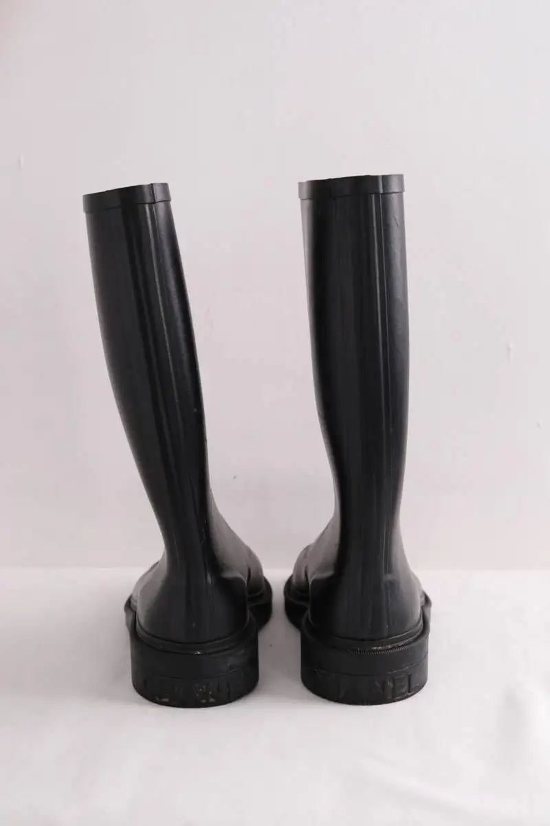 Bottes Chanel Noir en Caoutchouc