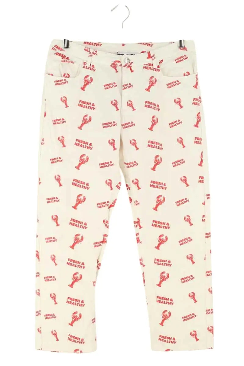 Jean droit Modetrotter Blanc en Coton, taille L - Seconde Main