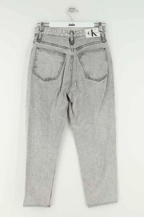 Jean droit Calvin Klein Gris en Coton