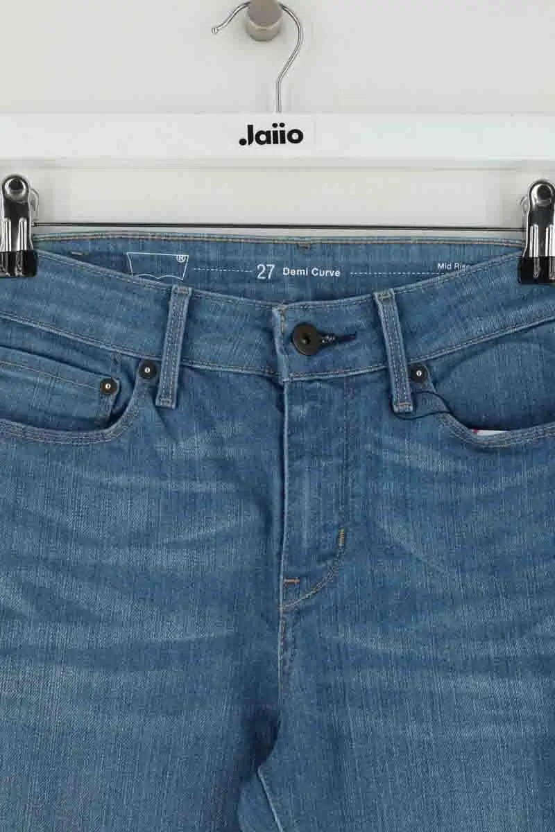Jean droit Levi's Mid rise slim Bleu en Coton