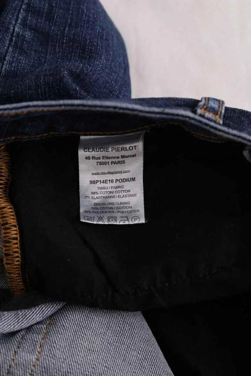 Jean slim Claudie Pierlot Bleu en Coton