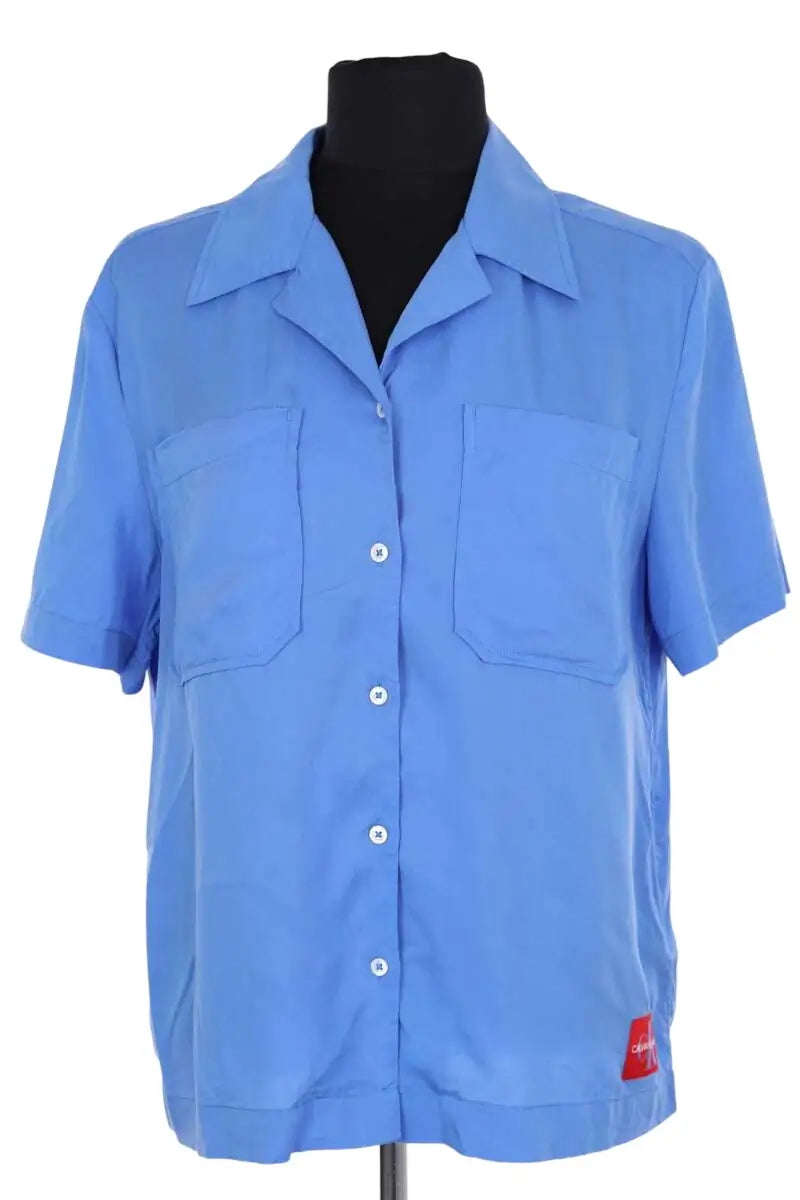 Chemise Calvin Klein Bleu en Synthétique, taille S - Seconde Main