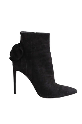 Talons Saint Laurent Noir en Daim, taille 38 - Seconde Main