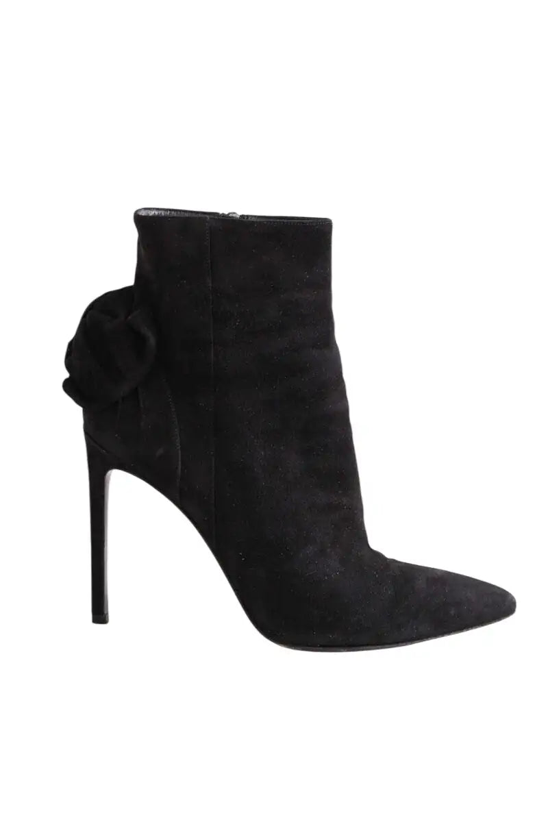 Talons Saint Laurent Noir en Daim, taille 38 - Seconde Main
