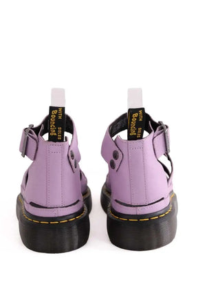 Mules Dr. Martens Violet en Cuir