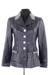 Veste Loewe Bleu en Cuir, taille M - Seconde Main