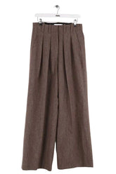Pantalon large Laurence Bras Marron en Laine, taille M - Seconde Main