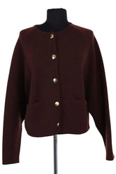 Cardigan Maison Montagut Marron en Laine, taille S - Seconde Main