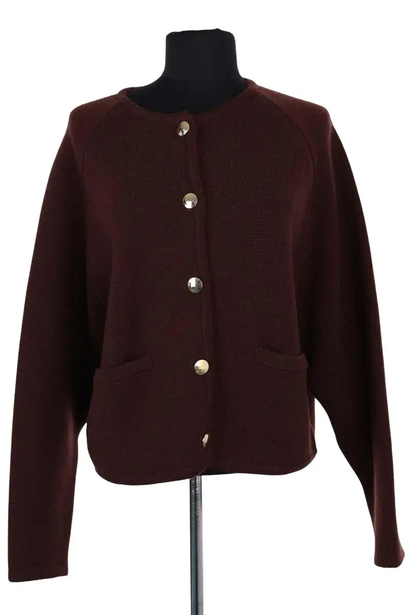 Cardigan Maison Montagut Marron en Laine, taille S - Seconde Main