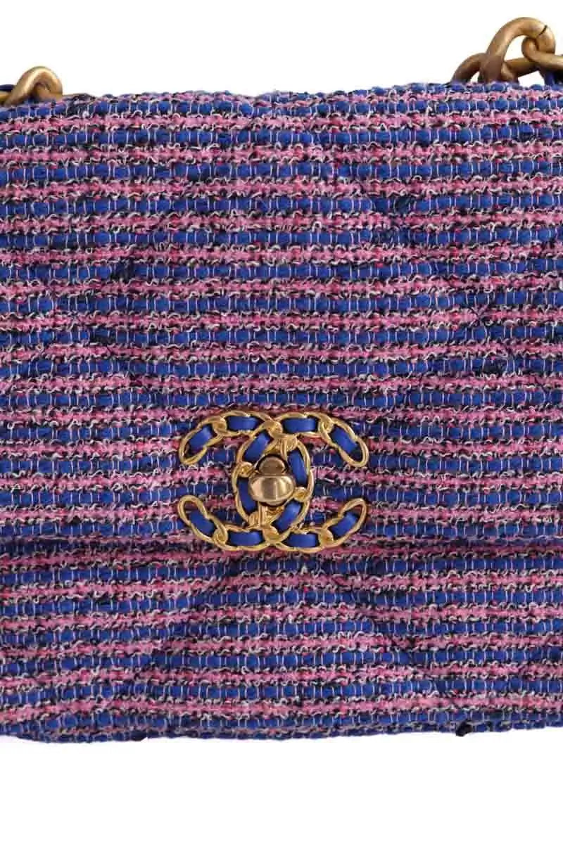 Sac à bandoulière Chanel Chanel 19 Rose en Tweed