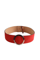 Ceinture Tara Jarmon Rouge en Daim, taille S - Seconde Main