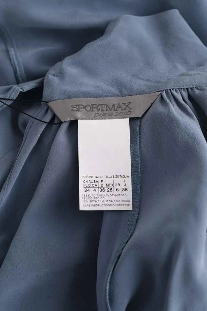 Blouse Sportmax Bleu en Soie