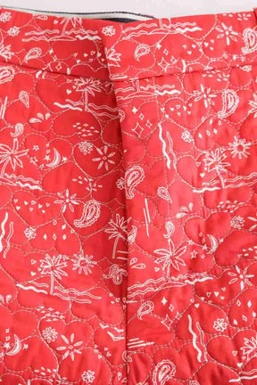 Mini short Balzac Rouge en Coton