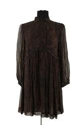 Robe Ba&Sh Marron en Synthétique, taille XS - Seconde Main