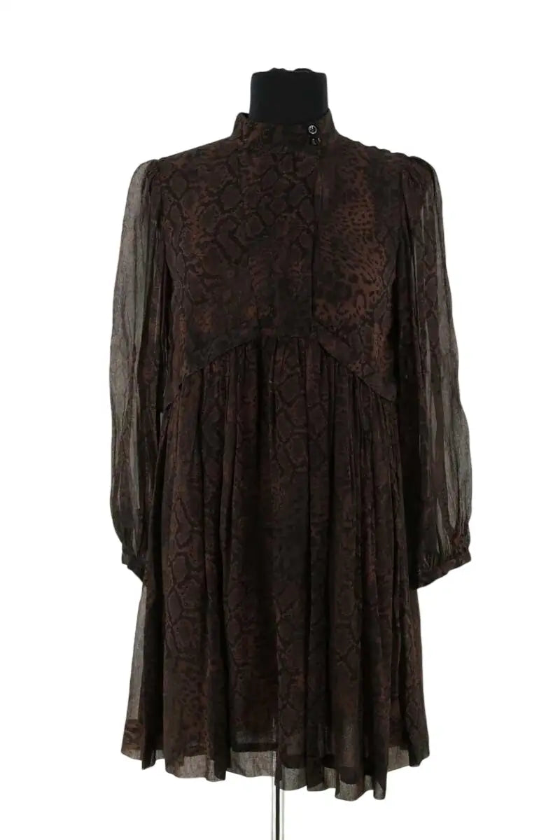 Robe Ba&Sh Marron en Synthétique, taille XS - Seconde Main