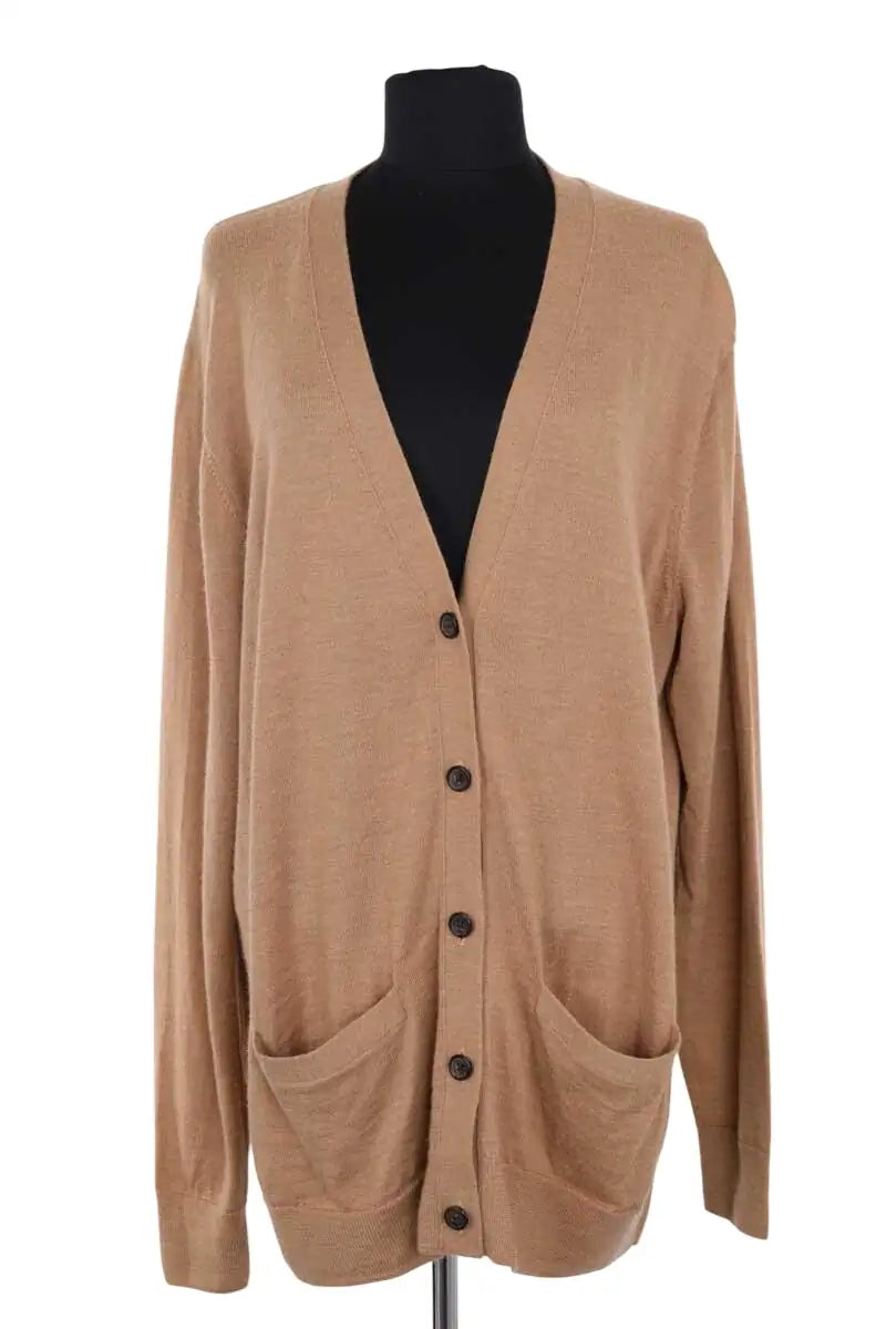 Cardigan Ralph Lauren Camel en Laine, taille L - Seconde Main
