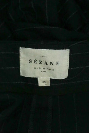 Pantalon large Sézane Bleu en Laine