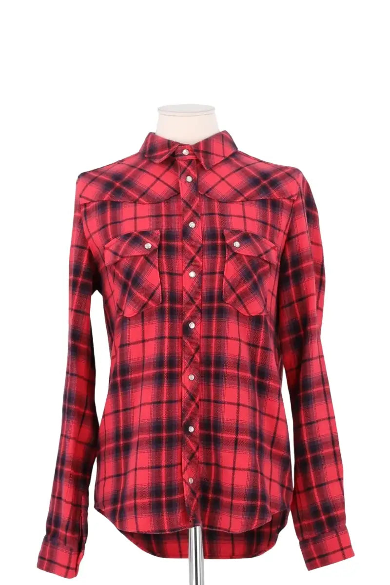 Chemise Ba&Sh Rouge en Coton, taille XS - Seconde Main