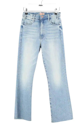 Jean droit Mother The Hustler Ankle Fray Bleu en Coton, taille S - Seconde Main