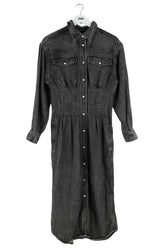 Robe Isabel Marant Étoile Anthracite en Coton, taille M - Seconde Main