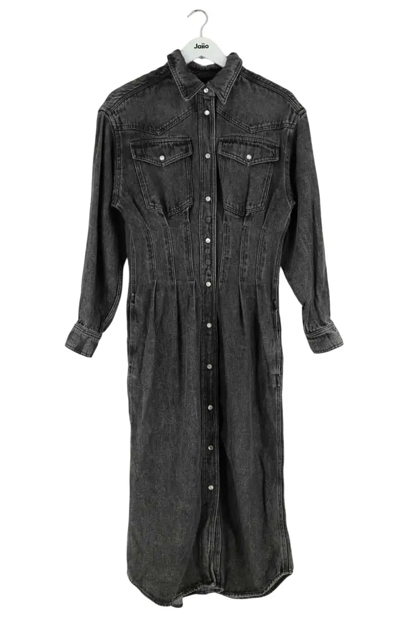Robe Isabel Marant Étoile Anthracite en Coton, taille M - Seconde Main