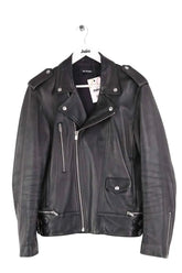 Veste The Kooples Noir en Cuir, taille M - Seconde Main