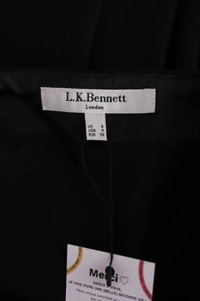 Pantalon large LK Bennett Noir en Laine