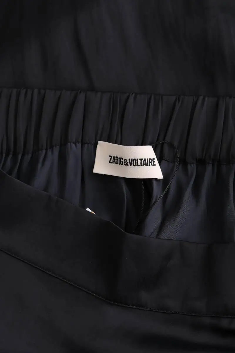 Jupe Zadig & Voltaire Jiji satin Noir en Synthétique