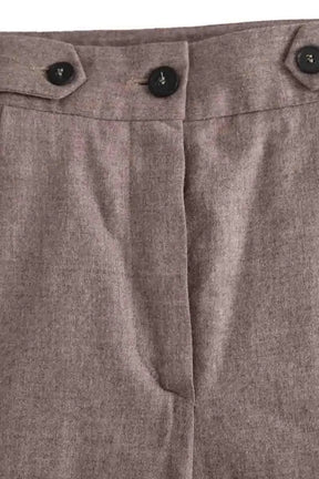 Pantalon large Emporio Armani Marron en Laine