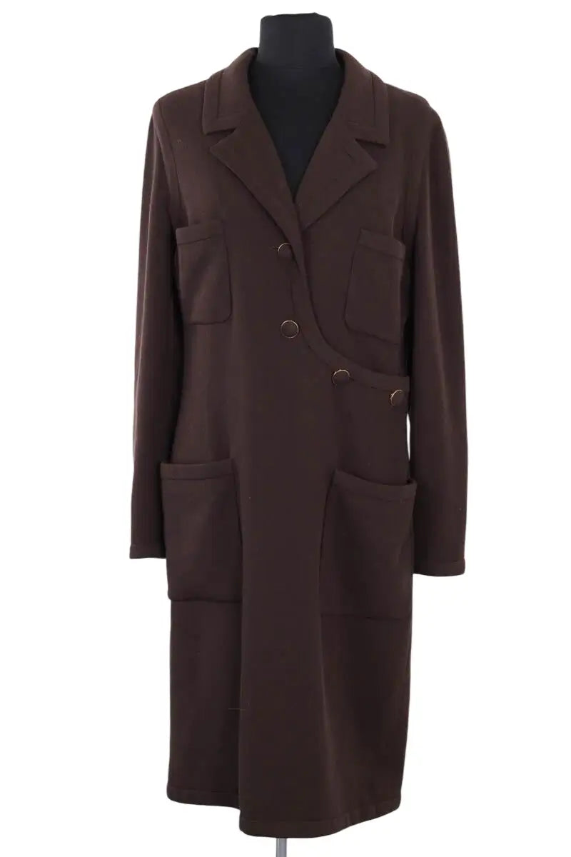 Robe Chanel Marron en Laine, taille XL - Seconde Main