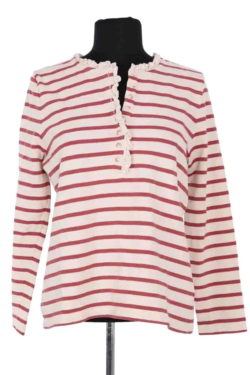 Top Sézane Ecru en Coton, taille M - Seconde Main