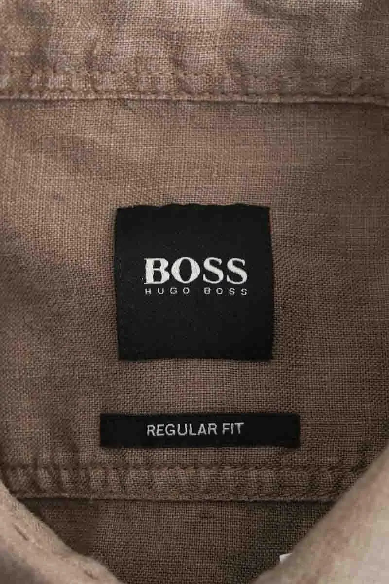 Chemise Boss Gris en Lin
