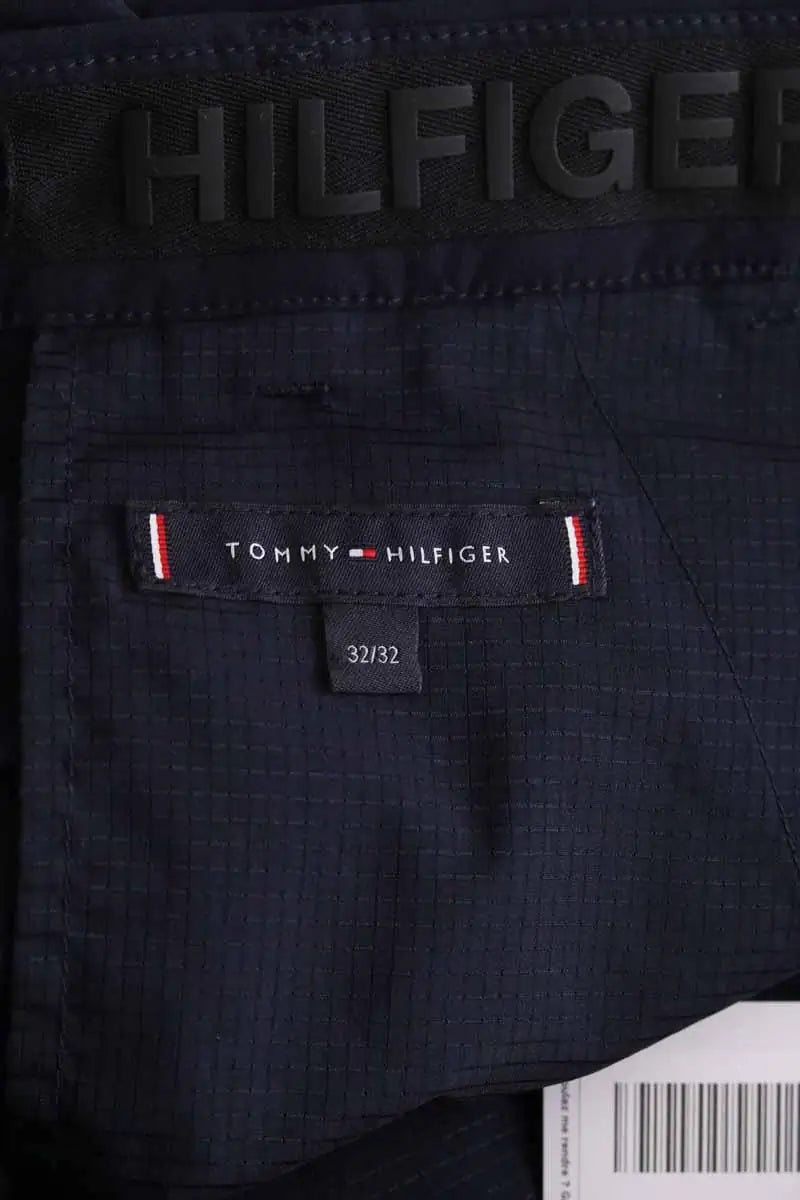 Pantalon large Tommy Hilfiger Marine en Synthétique