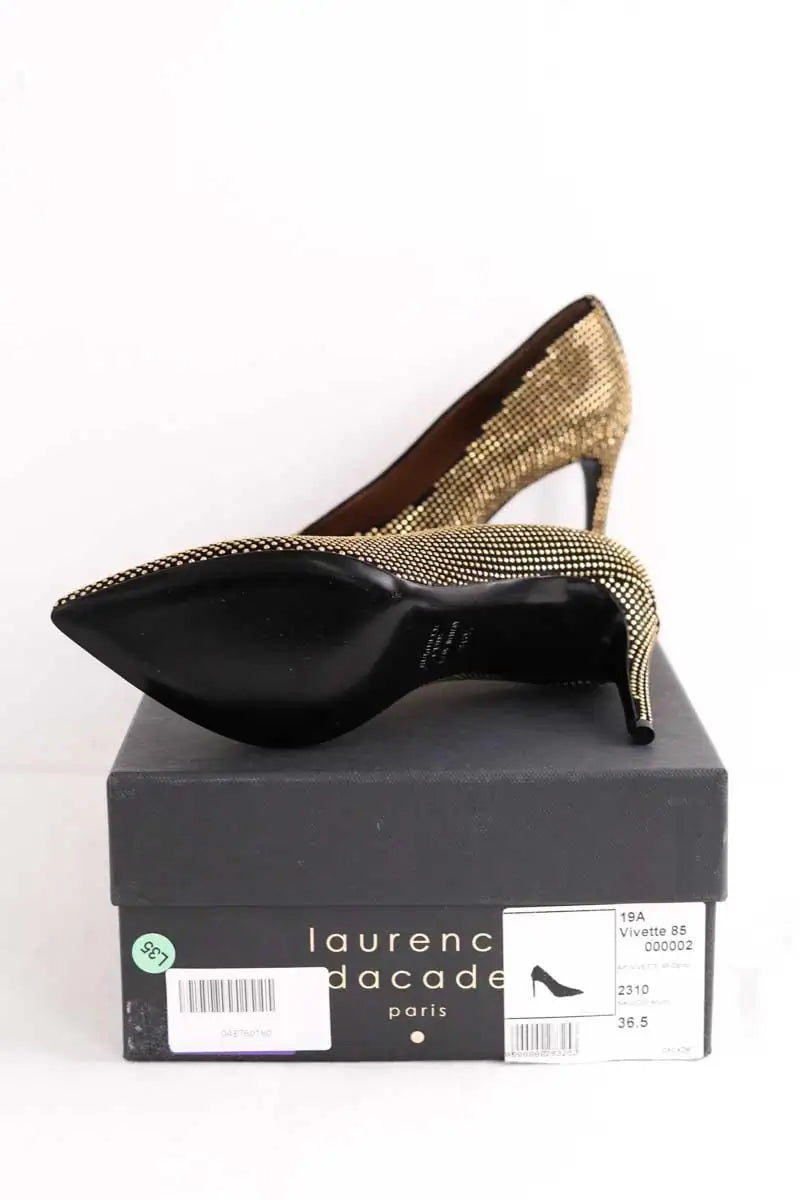 Talons Laurence Dacade Vivette Doré en Cuir
