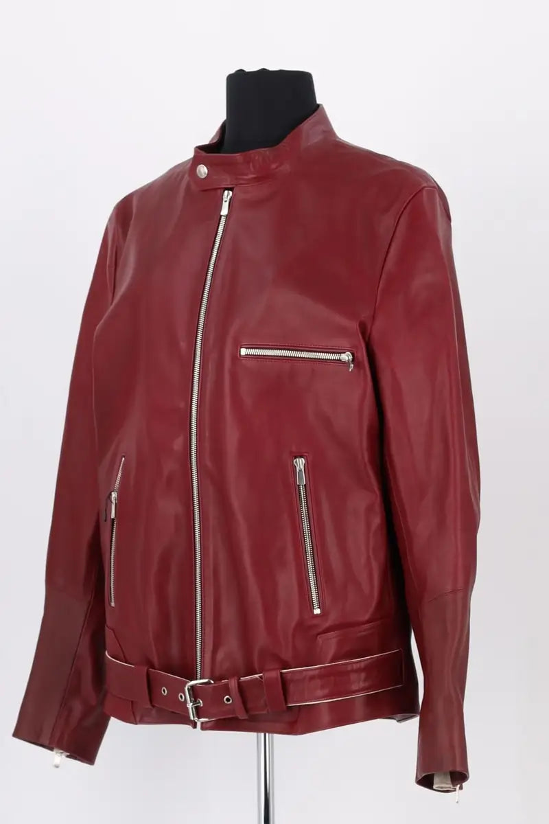 Veste Alice Balas Bordeaux en Cuir